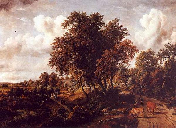Meindert Hobbema Road on a Dyke oil painting picture